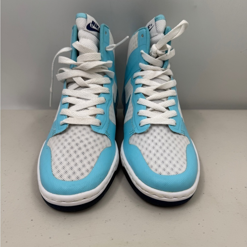 Nike Womens WMNS Dunk Sky Hi 2.0 Sneakers White/Blue Shoes 725069-104 sz 6.5 - Picture 2 of 7